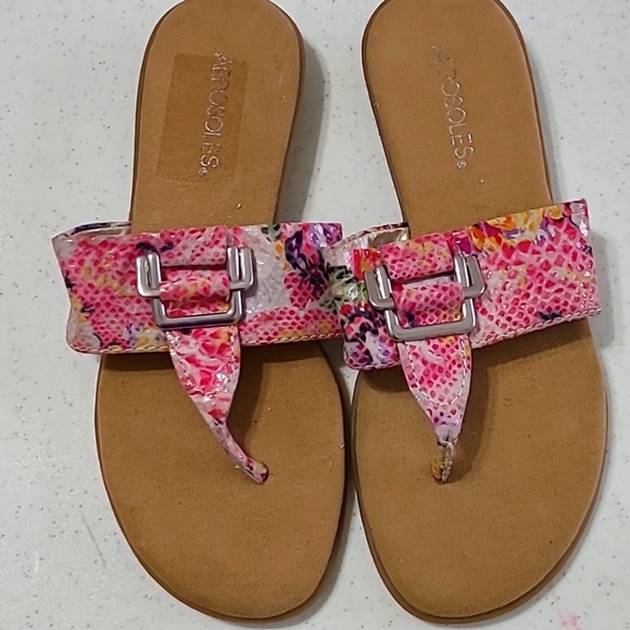 Aerosoles colorful snakeskin sandals size 8.5 - Picture 1 of 5